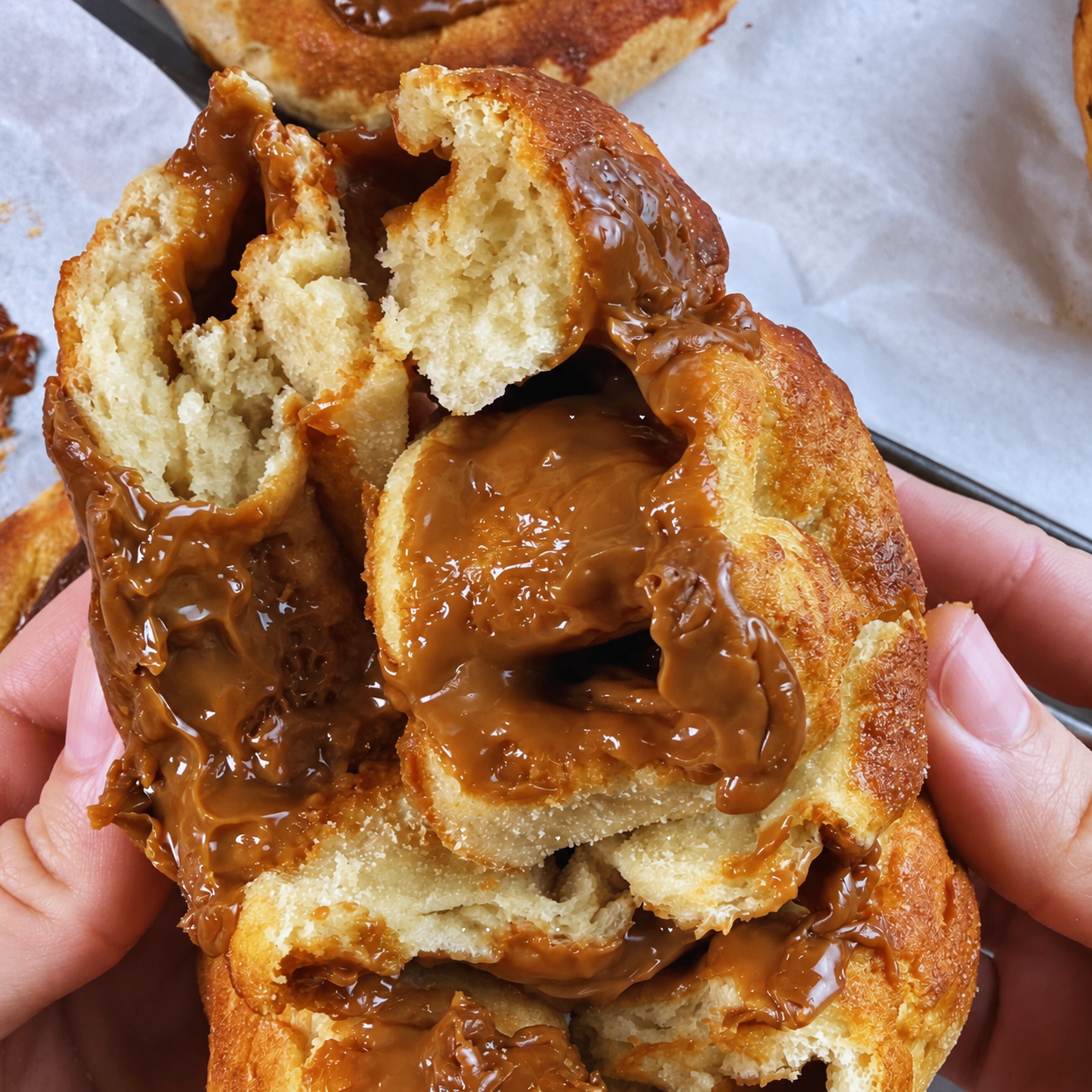 Roscón o mojicón de arequipe sin gluten y sin azúcar