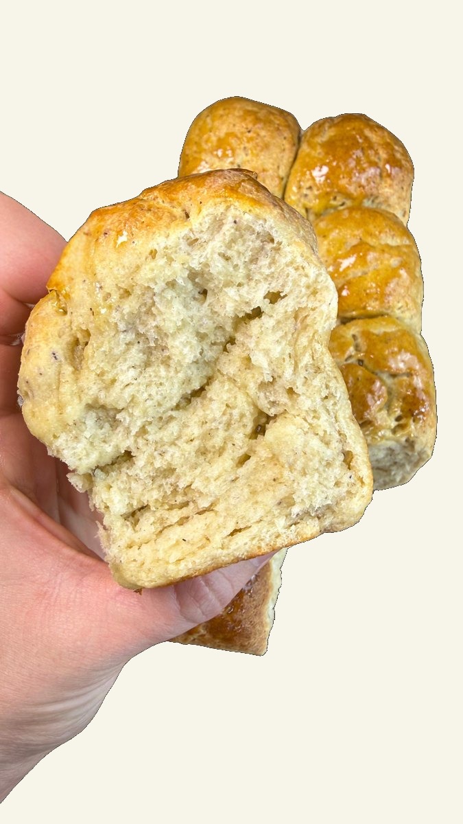 Pan tipo brioche sin gluten y sin azúcar
