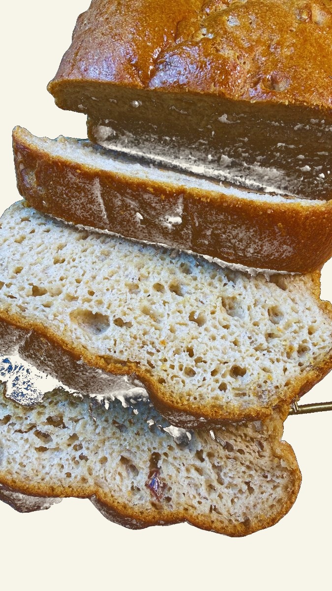Pan de frutas deshidratadas sin gluten y sin azúcar