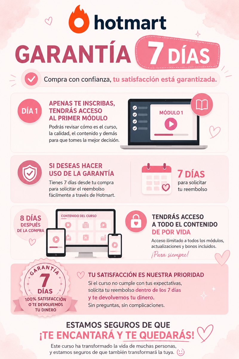 Garantía de satisfacción de 7 días con Hotmart