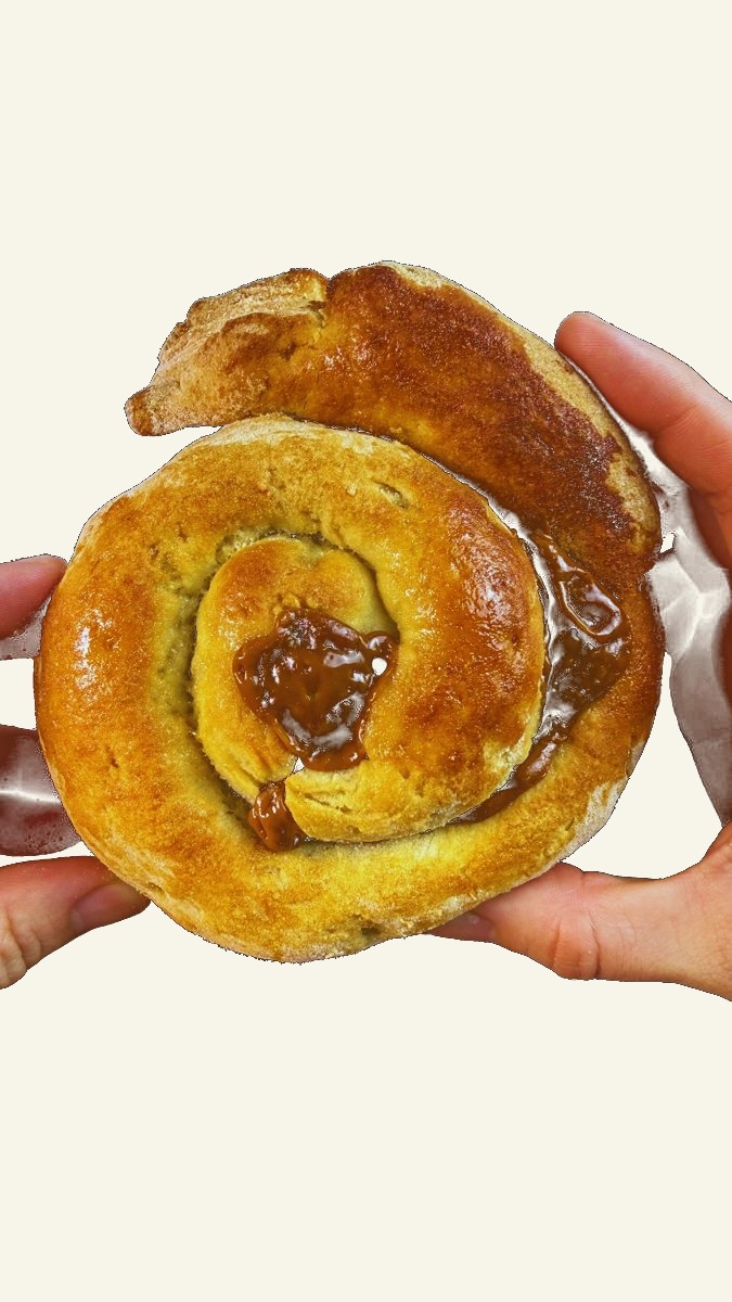 Roscón o mojicón de arequipe sin gluten y sin azúcar