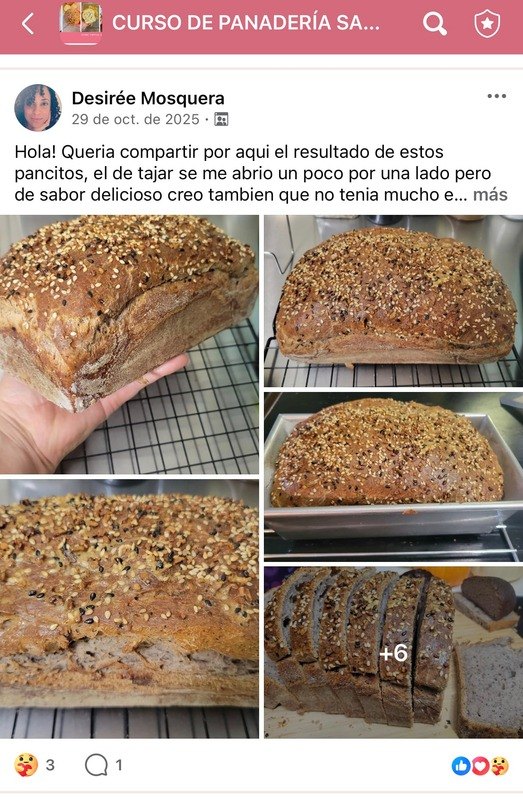 Desirée Mosquera muestra sus panes tajados